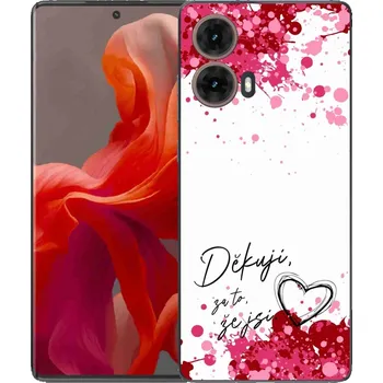 Pouzdro na mobilní telefon Gelový kryt mmCase na Motorola Moto G85 5G - zamilovaný text 2 bílé pozadí