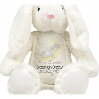 plyšák Medvídek Králíček Plyšový Mazlíček Přítulníček Dárek Jméno Dítěte Sladké Sny Králíčku Perso