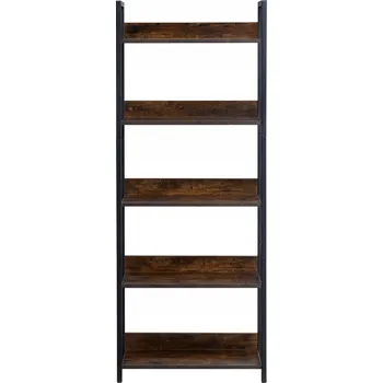 Knihovna Regál Vevor 60 cm x 154 cm x 30 cm černý, odstíny hnědé