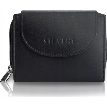 Peněženka Stevens peněženka z pravé kůže černá - dámská