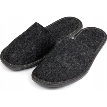 Dámské pantofle Papuče plstěné pantofle s černými nazouváky pro hosty velikosti 45