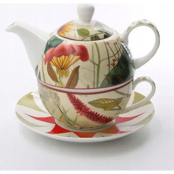 Sada džbánek a šálek s podšálkem 300ml červená Rose&Tulipani