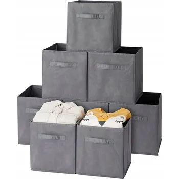 Úložný box PUDEŁKA NA ZABAWKI UBRANIA SKRZYNIA 8x SKLÁDACÍ ORGANIZÉR VELKÁ TKANINA