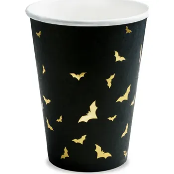 Jednorázové nádobí PartyDeco Kelímky papírové Halloween - Trick or Treat 220ml, 6ks