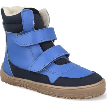 Dívčí zimní obuv Barefoot dětské zimní boty Beda - Playful Sky modré Velikost: 26