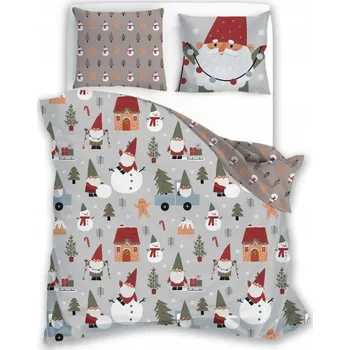 Povlečení Povlečení 220x200 MIKROFIBRA SATÉNOVÁ HOLLY JOLLY 03 VÁNOČNÍ, MIKULÁŠ
