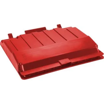 Popelnice Meva Víko ploché k plastovému kontejneru 0013 - červené