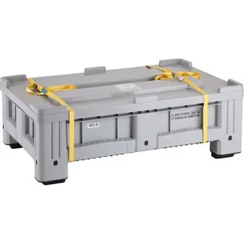 Úložný box Meva Plastový box s víkem a popruhy s UN kódem 195 l