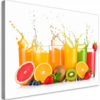 Obraz Obraz do kuchyně, jídelny nebo baru: Barevné ovocné šťávy, 120x80 cm