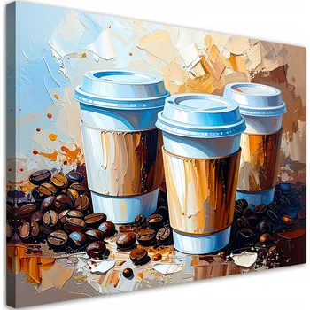 Obraz Obraz do kuchyně baru restaurace, Hrníčky s kávou 60x40