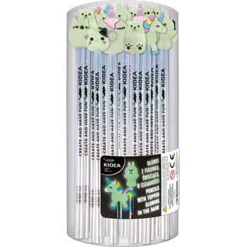 Grafitová tužka Tužka bez gumy Kidea HB 1 ks SVÍTÍCÍ VE TMĚ FIGURKA