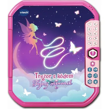 Zápisník Vtech Tajný zápisník trezor s kódem CZ růžový