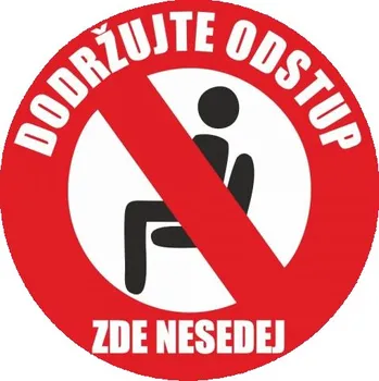 Meva Samolepka dodržujte odstup zde nesedej průměr 250 mm