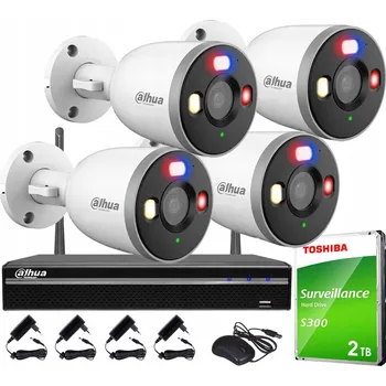 Bezpečnostní kamera WIFI Monitorovací Set 3MPx 4 Kamery F3D-PV Dahua + WiFi Záznamník 2TB