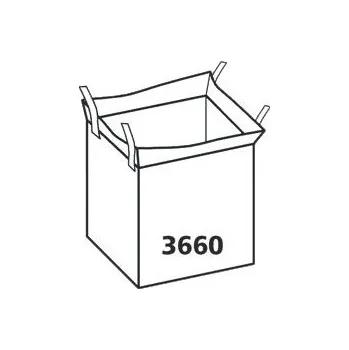 Venkovní odpadkový koš Meva Velkoobjemový vak zhora otevřený