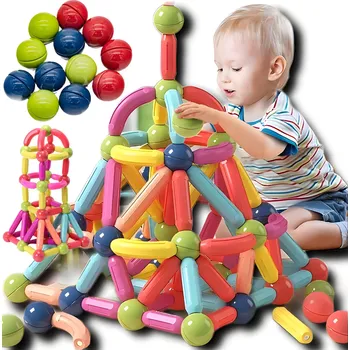 ostatní stavebnice Stavebnice Magnetyczne – konstrukční sada 64 díly. Magnetic Sticks Vzdělávací