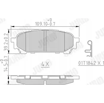 Brzdová destička Jurid 572529J Sada brzdových destiček, kotoučové brzdy
