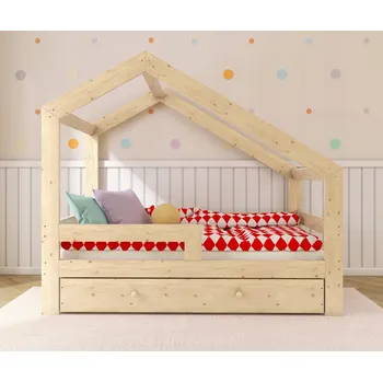 DĚTSKÁ POSTEL SE ZÁSUVKOU 140x70 PRO DĚTI + ROŠT + ŠUPLÍK W8