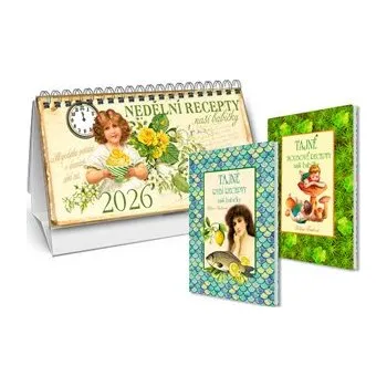 Kalendář Stolní kalendář nedělní menu 2026 + Tajné rybí recepty + Tajné houbové recepty - Klára Trnková