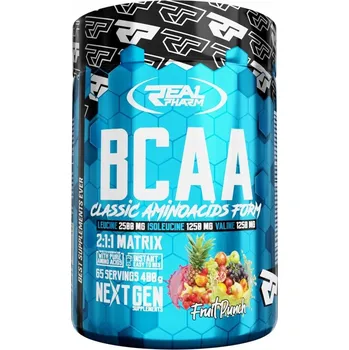 Aminokyselina BCAA prášek Real Pharm BCAA Instant 400g Real Pharm 400 g příchuť lesní plody