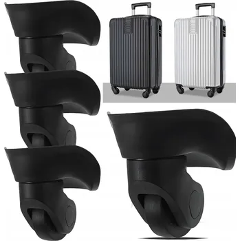 4X ČERNÉ KOLEČKO KE KUFRU NÁHRADNÍ DÍLY PRO KUFRY TAŠKY L+ P SADA