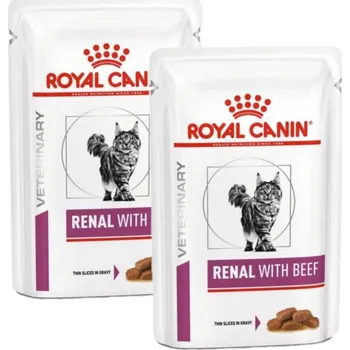 Krmivo pro kočku Royal Canin VD Cat Renal Beef 2x(12x85g)