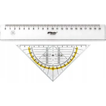 pravítka Leniar Sada geometrických pomůcek trojúhelník 16cm + Pravítko 20cm