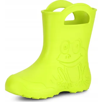 Chlapecké holínky Ladeheid Dětské Holínky Žabka, lehké EVA s vložkou, žluté, velikost 32/33