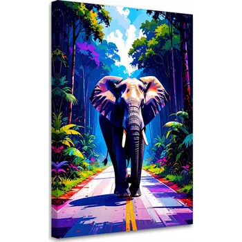 Obraz Obraz na plátně do obýváku, kanceláře, Slon na cestě Džungle 40x60