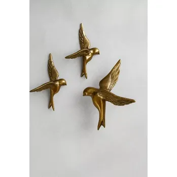 Váza Kovové nástěnné dekorace, BePureHome Avaler, sada 3 ks, 15 × 22 cm