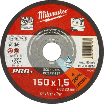 Řezný kotouč Kotouč tenký řezný pr. 150 x 1,5 mm Pro+ Milwaukee SCS 41/150