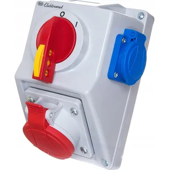 Elektrická zásuvka Instalační sada silová 16A 5P 400V + 1x zásuvka GS IP54 0-1 C16-18.1N Elektromet