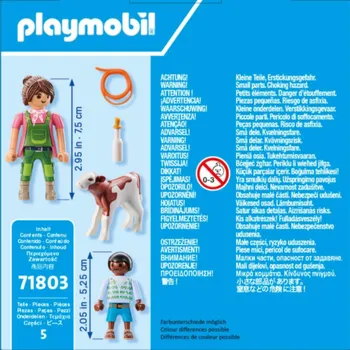 Stavebnice Playmobil Playmobil Dvojbalení 71803 Farmářka s dítětem a teletem