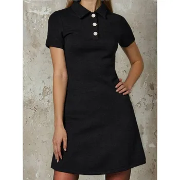 Dámské šaty Sinsay - Mini šaty s ozdobnými knoflíky - černá - 623FI-99X - 623FI-99X-XL