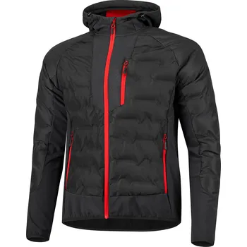 Pánská zimní hybridní bunda s kapucí Etape CRUX Ultra černá/červená 2436415 25/26 L