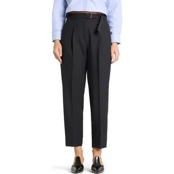 CAMBIO ELAINE dámské kalhoty antracit s proužkem