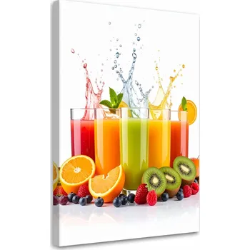 Obraz Obraz do kuchyně, jídelny nebo baru, Barevné ovocné šťávy 60x90 cm