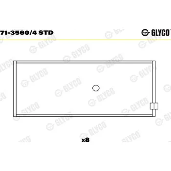 Ojnice Ojniční ložisko GLYCO 71-3560/4 STD