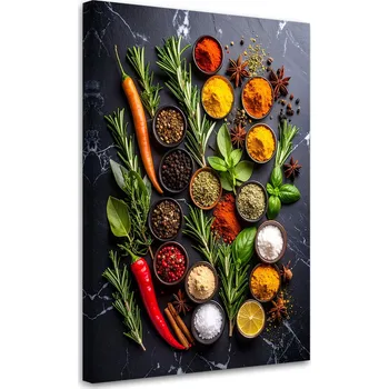Obraz Obraz do kuchyně jídelny, Bylinky a koření 40x60