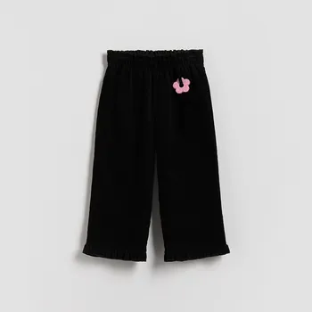 Reserved - Manšestrové kalhoty s přívěskem - černý - 054FG-99X - 054FG-99X-110