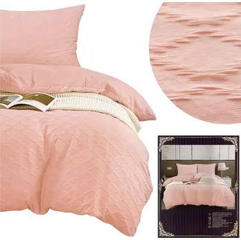 Povlečení Povlečení 160x200 Sada 3 Č. z krepované žakárové bavlny Jednobarevné Ignazio 12