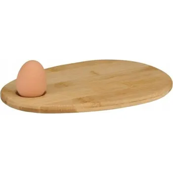 Obraz Dřevěné prkénko na snídani ve tvaru vajíčka