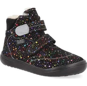 Dívčí zimní obuv Barefoot dětské zimní boty Jonap - B5 SV černá bublina Velikost: 26