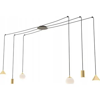 Emibig FUJI 6 GOLD Závěsné svítidlo Ocel lakovaná práškovou barvou Zlaté kouzlo