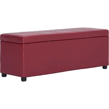 Lavice s úložným prostorem VidaXL 39 x 44 x 116 cm červená