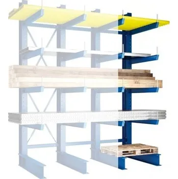 Dílenský regál Meva Konzolový regál jednostranný přístavbové pole 2500/400mm MEDIUM