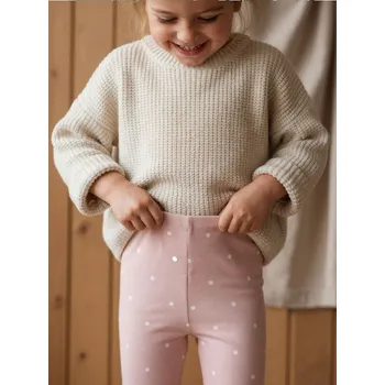 Dívčí kalhoty Sinsay - Bavlněné legíny - růžová - 137GA-39X - 137GA-39X-140