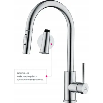 Vodovodní baterie Kuchyňská stojánková baterie Duro Acero stříbrná