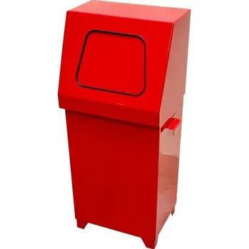 Odpadkový koš Meva Odpadkový koš s klapkou - červený 70 l.