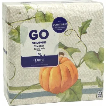 Papírový ubrousek SERVÍTKY DUNI TISSUE 3VRSTVÉ 33x33 DÝNĚ HALLOWEEN PODZIMNÍ - 50 ks